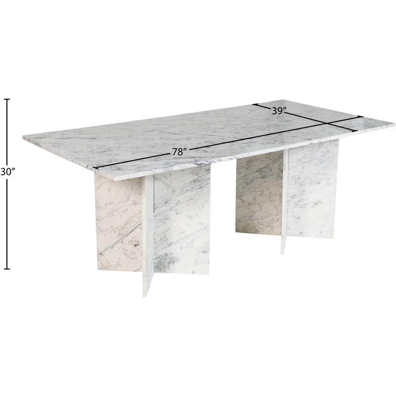 Meridian Verona White Dining Table (3 Boxes) IMAGE 9