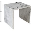 Meridian Canova White End Table IMAGE 9