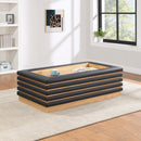 Meridian Rory Black Vegan Leather Coffee Table IMAGE 2