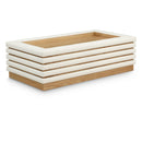 Meridian Rory Cream Vegan Leather Coffee Table IMAGE 1