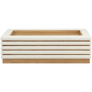 Meridian Rory Cream Vegan Leather Coffee Table IMAGE 3