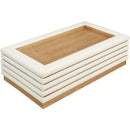 Meridian Rory Cream Vegan Leather Coffee Table IMAGE 4