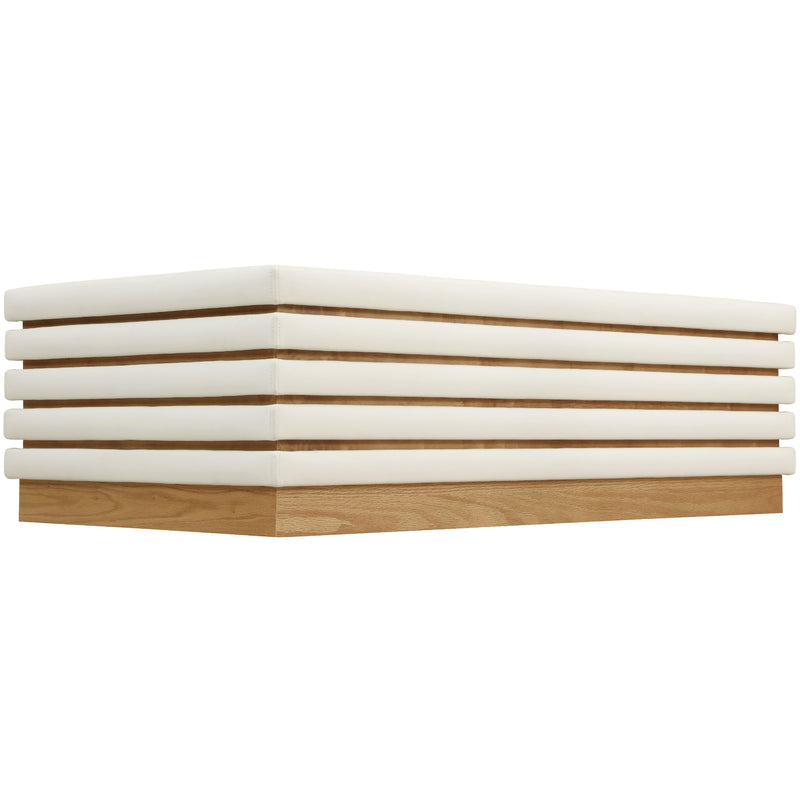 Meridian Rory Cream Vegan Leather Coffee Table IMAGE 5