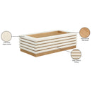 Meridian Rory Cream Vegan Leather Coffee Table IMAGE 7