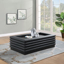 Meridian Rory Black Vegan Leather Coffee Table IMAGE 2