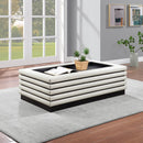 Meridian Rory Cream Vegan Leather Coffee Table IMAGE 2