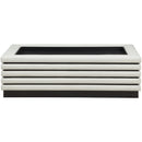 Meridian Rory Cream Vegan Leather Coffee Table IMAGE 3