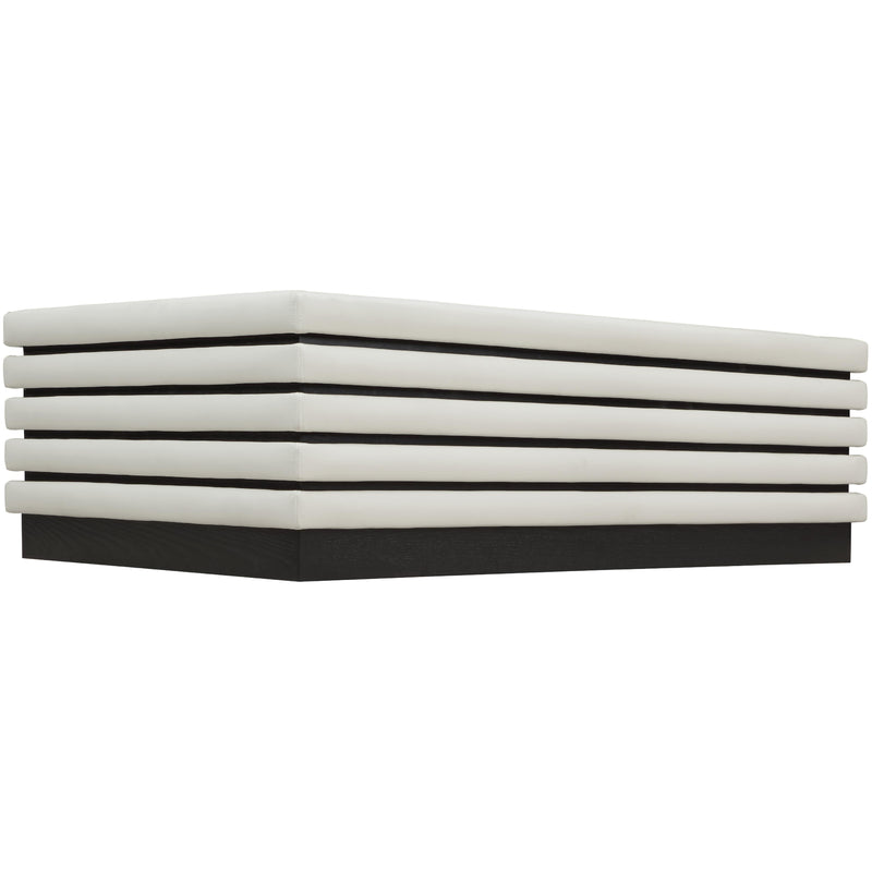 Meridian Rory Cream Vegan Leather Coffee Table IMAGE 5