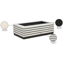 Meridian Rory Cream Vegan Leather Coffee Table IMAGE 7