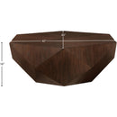 Meridian Diamante Brown Coffee Table IMAGE 6