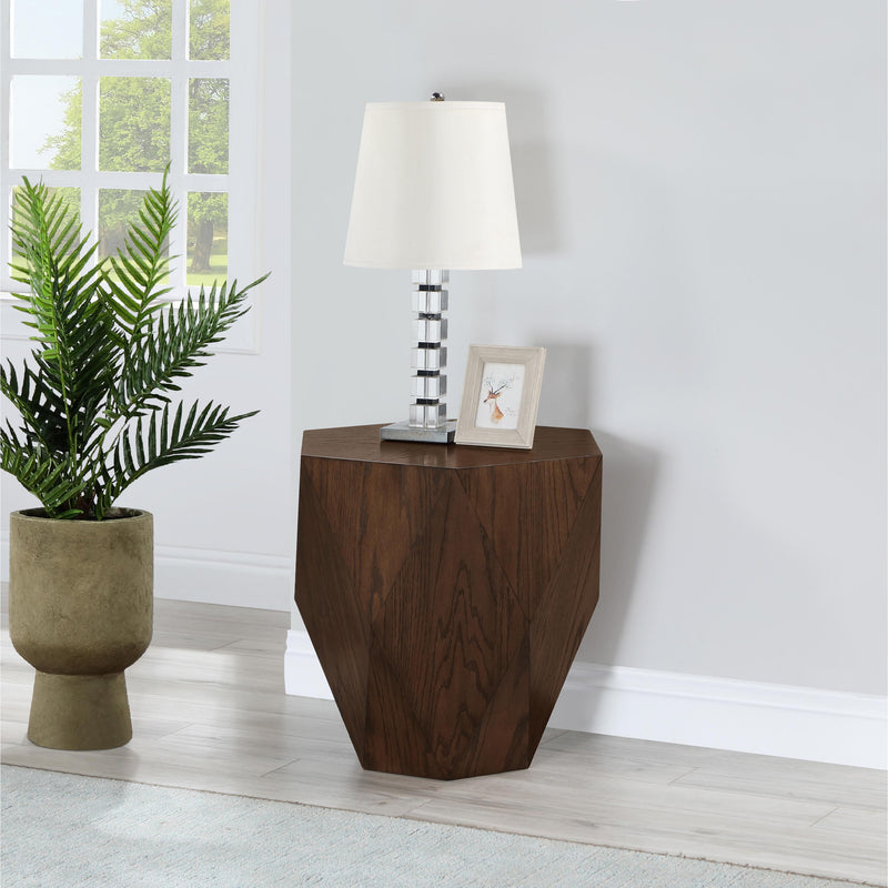 Meridian Diamante Brown End Table IMAGE 2