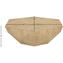 Meridian Diamante Oak Coffee Table IMAGE 7