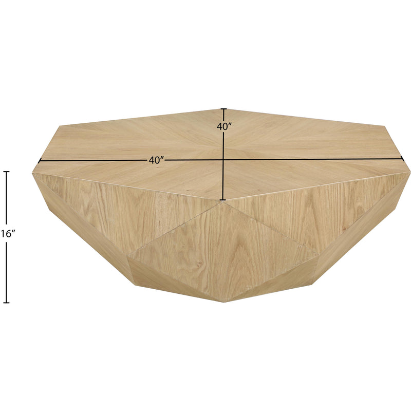 Meridian Diamante Oak Coffee Table IMAGE 7