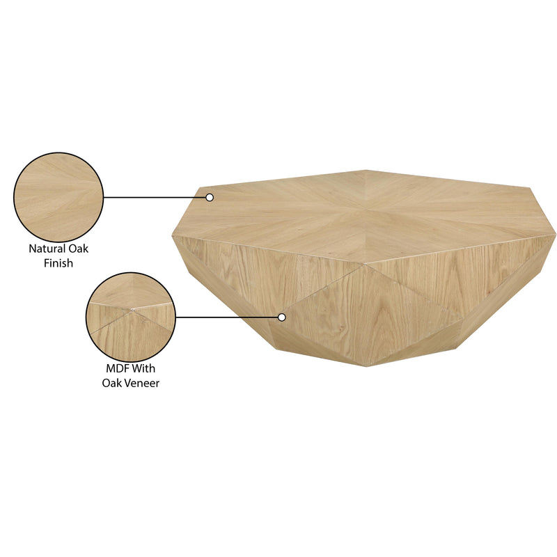 Meridian Diamante Oak Coffee Table IMAGE 8