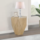Meridian Diamante Oak End Table IMAGE 2