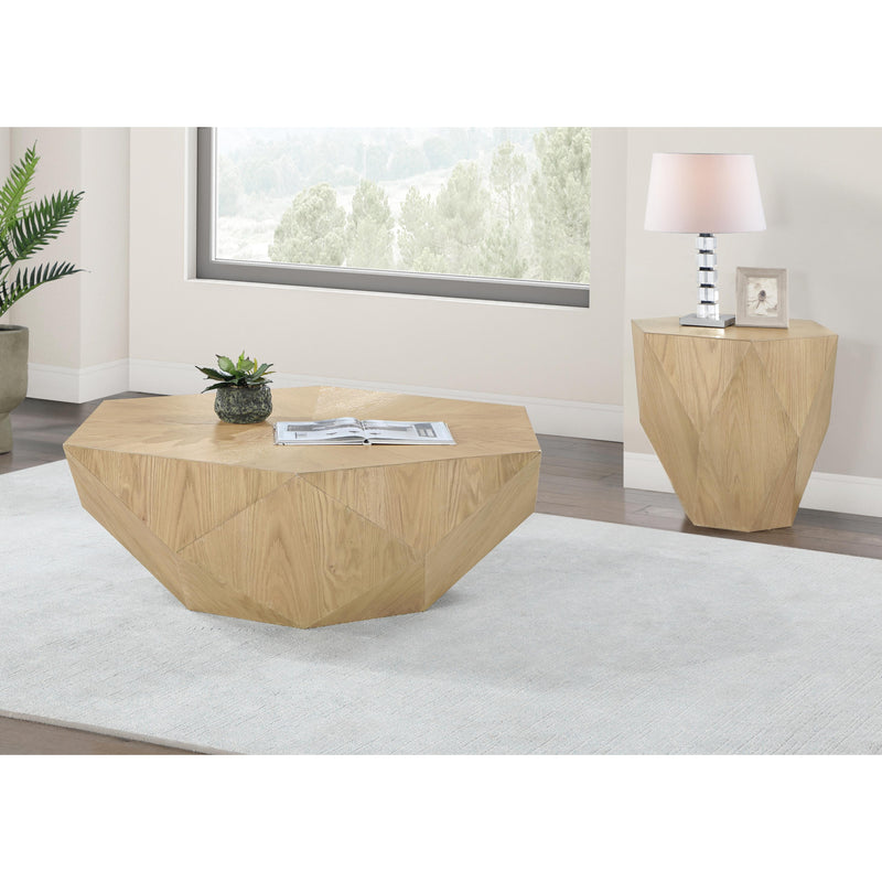 Meridian Diamante Oak End Table IMAGE 9