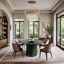 Meridian Genoa Green Dining Table IMAGE 2