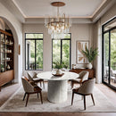 Meridian Genoa White Dining Table IMAGE 2