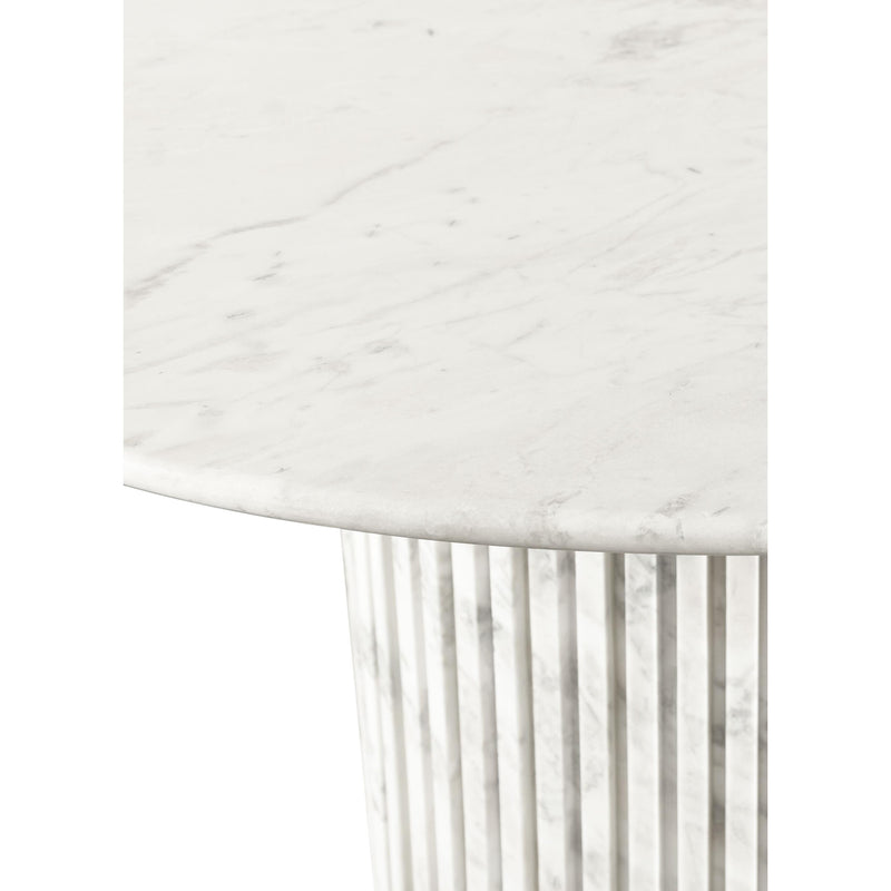 Meridian Genoa White Dining Table IMAGE 5