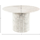 Meridian Genoa White Dining Table IMAGE 9