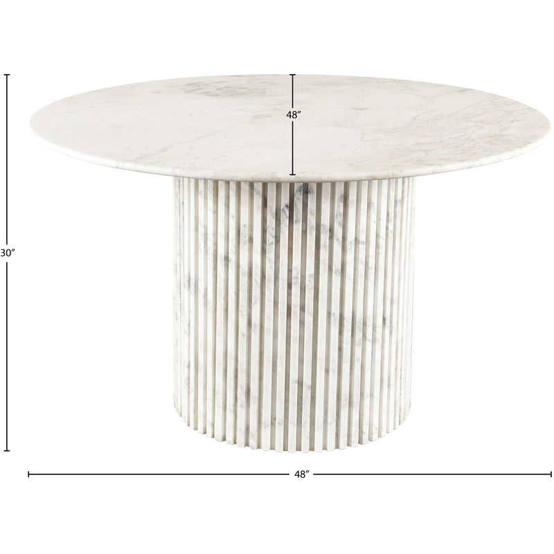 Meridian Genoa White Dining Table IMAGE 9