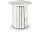 Meridian Genoa White End Table IMAGE 1