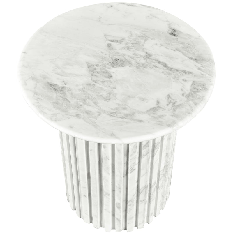 Meridian Genoa White End Table IMAGE 3