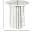 Meridian Genoa White End Table IMAGE 9