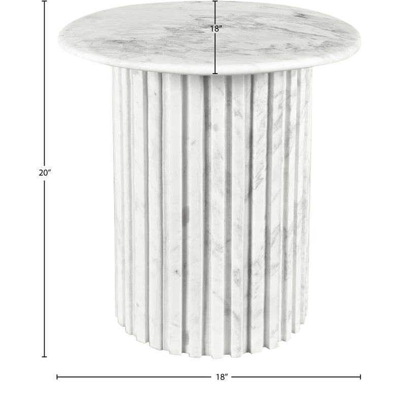 Meridian Genoa White End Table IMAGE 9