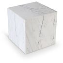 Meridian Bolzano White End Table IMAGE 1