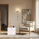 Meridian Bolzano White End Table IMAGE 2