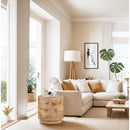 Meridian Burl Natural Ash End Table IMAGE 2