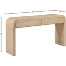 Meridian Cresthill White Oak Console Table IMAGE 10