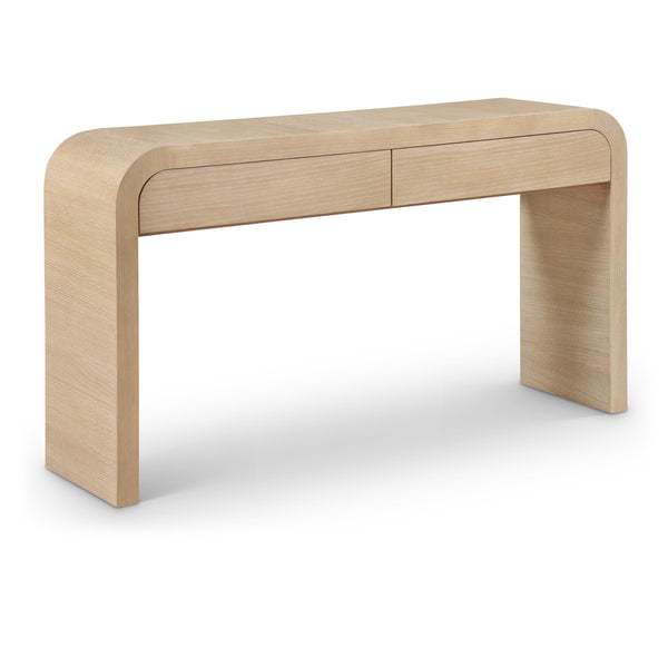 Meridian Cresthill White Oak Console Table IMAGE 1