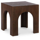 Meridian Arch Brown End Table IMAGE 1