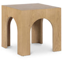 Meridian Arch Oak End Table IMAGE 1