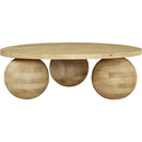 Meridian Spherical Natural Oak Coffee Table IMAGE 3
