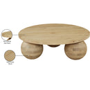 Meridian Spherical Natural Oak Coffee Table IMAGE 5