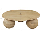 Meridian Spherical Natural Oak Coffee Table IMAGE 6