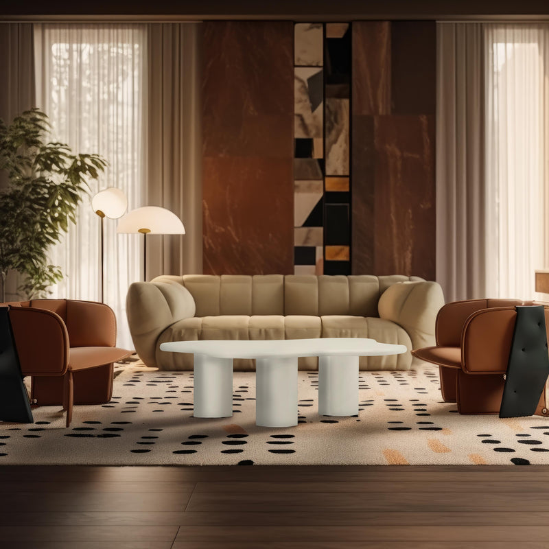 Meridian Romaine Cream Coffee Table IMAGE 2
