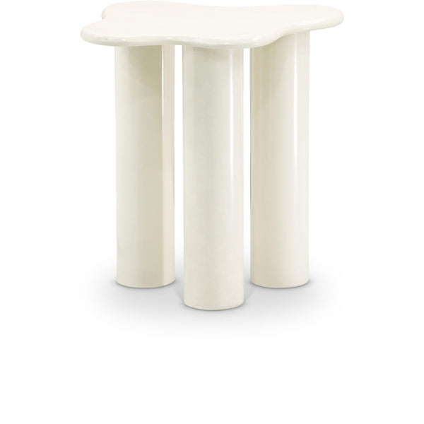 Meridian Romaine Cream End Table IMAGE 1
