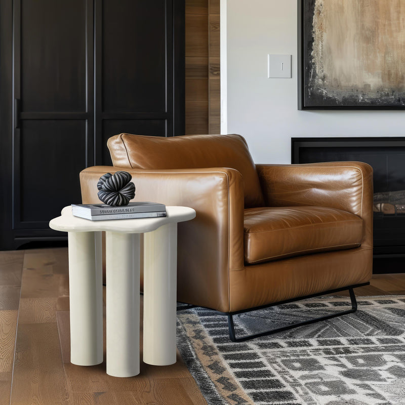 Meridian Romaine Cream End Table IMAGE 2