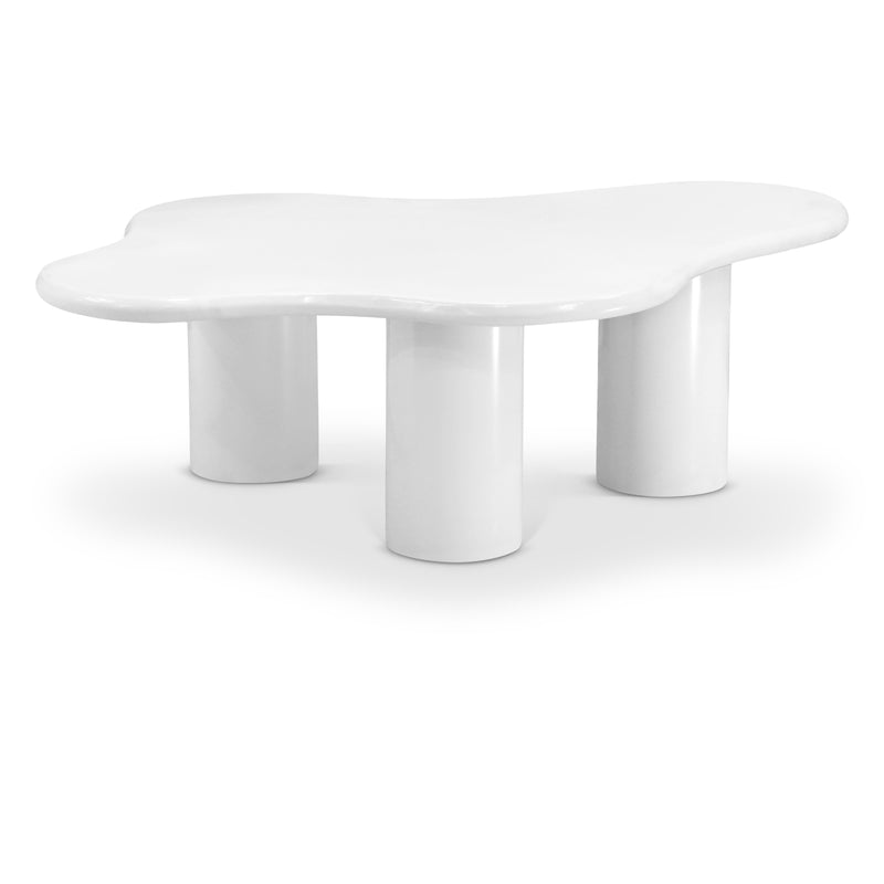 Meridian Romaine White Coffee Table IMAGE 1