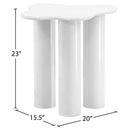 Meridian Romaine White End Table IMAGE 6