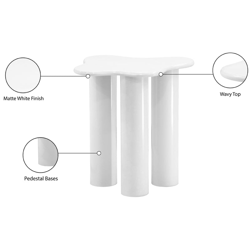Meridian Romaine White End Table IMAGE 7