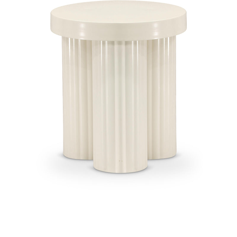 Meridian Rhodes Cream End Table IMAGE 1