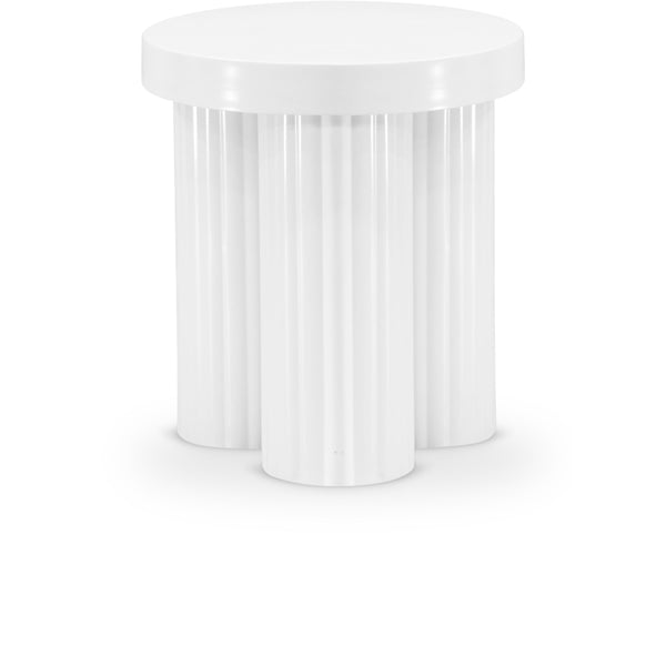 Meridian Rhodes White End Table IMAGE 1