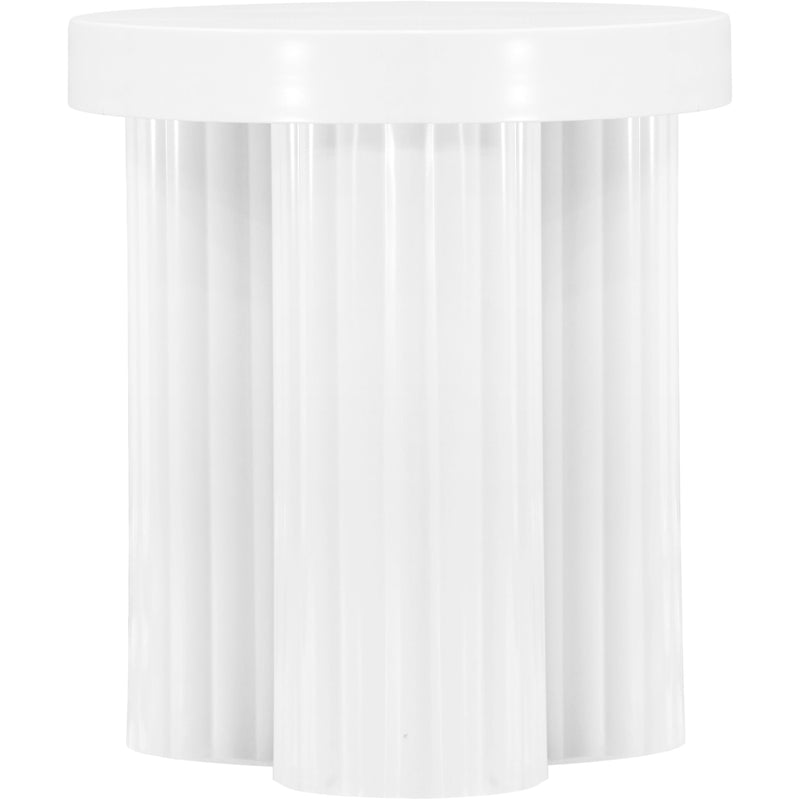 Meridian Rhodes White End Table IMAGE 3
