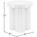 Meridian Rhodes White End Table IMAGE 6