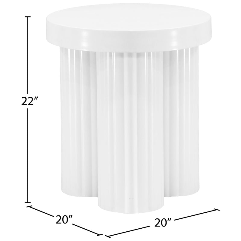 Meridian Rhodes White End Table IMAGE 6